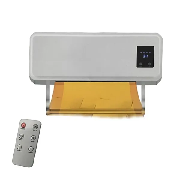 Αερόθερμο Δωματίου Τοίχου με Τηλεχειριστήριο Τύπου Κλιματιστικού και Σχάρα Στεγνώματος Ρούχων Λευκό 2000W με χρονοδιακόπτη POWER 2000W