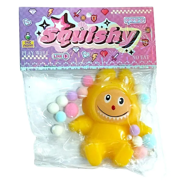 Antistress Squishy Labubu 9cm 2854-01 Κίτρινο