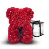Αρκουδάκι από Τεχνητά Τριαντάφυλλα με στρασάκια σε Συσκευασία Δώρου 25cm 98197 κόκκινο