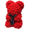 Αρκουδάκι Κόκκινο με Κορδέλα και κουτί 25cm Pom Pom Foam flower 84790 Κόκκινο