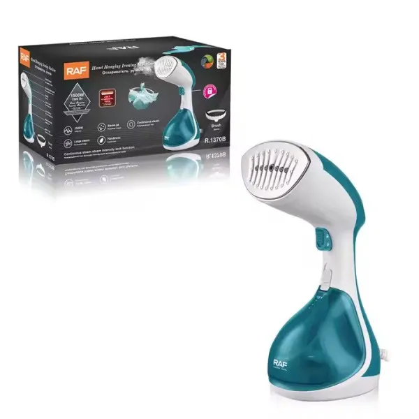 Ατμοκαθαριστής Ρούχων Χειρός RAF 1500W με Δοχείο 230ml R.1370B Πράσινο