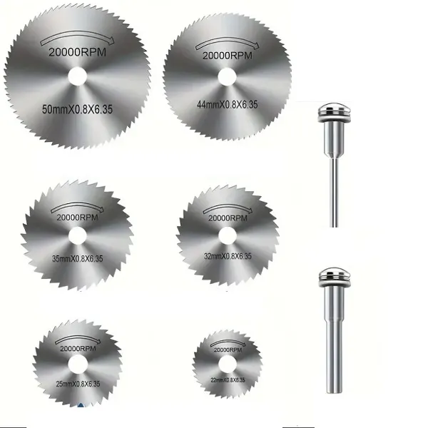 Σετ 8 τμχ λεπίδες HSS για Δισκοπρίονο 66800