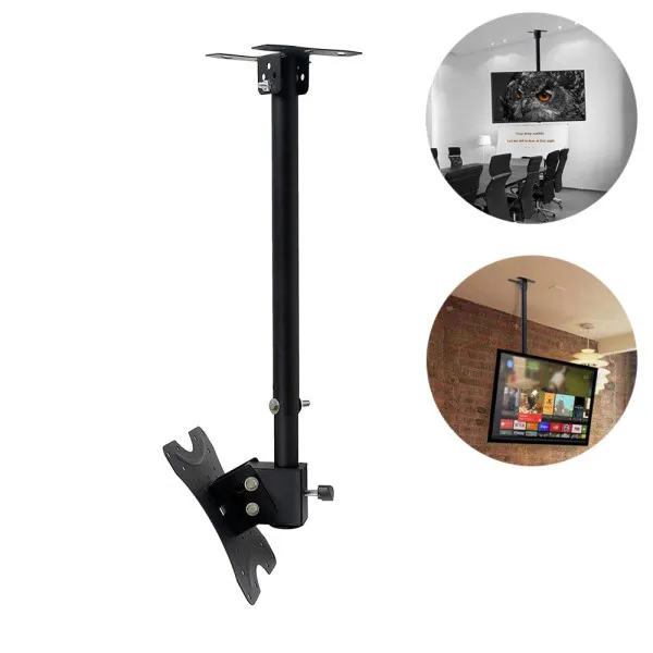 Βάση Τηλεόρασης Ταβανιού - Οροφής και Τοίχου με Βραχίονα 88cm έως 42" και 15kg D14-42 Μαύρη