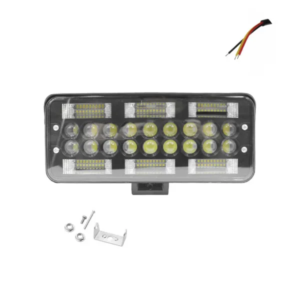 LED Αδιάβροχος Προβολέας Αυτοκινήτου 12-24V 25cm με Ψυχρό Λευκό Φωτισμό Μαύρος