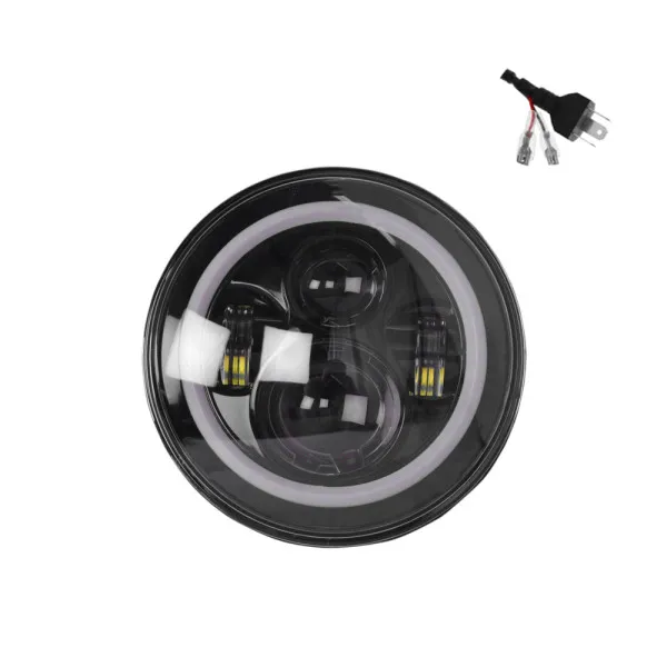 LED Στρογγυλός Αδιάβροχος Προβολέας Αυτοκινήτου 5'' 12-24V 40W με Βύσμα H4 Μαύρος