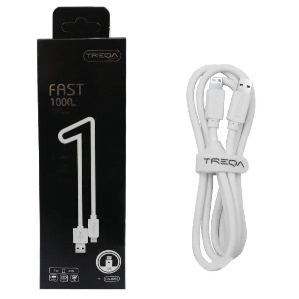 Καλώδιο Γρήγορης Φόρτισης και Μεταφοράς Δεδομένων 1m USB 3.0 σε Lightning Treqa CA-8062 Λευκό