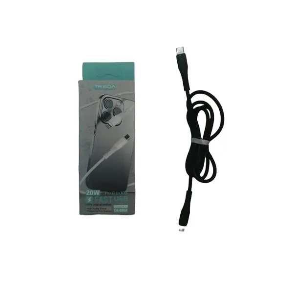 Καλώδιο Γρήγορης Φόρτισης και Μεταφοράς Δεδομένων 1m Type-c σε LIGHTNING 20W Treqa CA-8854 Λευκό, Μαύρο, Ροζ, Μωβ
