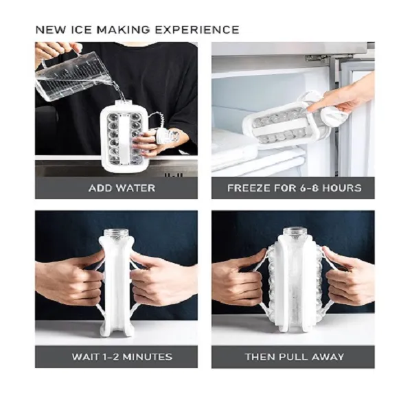 Φορητή πτυσσόμενη παγοθήκη Ice Ball Maker 2 σε 1 156-1400ml CC-15476-12 λευκό