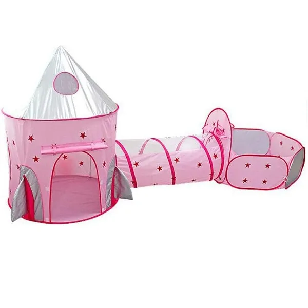 Φορητή Παιδική Σκηνή Πτυσσόμενη  CFH1315P Ροζ τούνελ