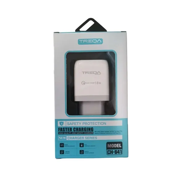 Φορτιστής ταχείας φόρτισης με Θύρα USB-A 18W Λευκός CH-641
