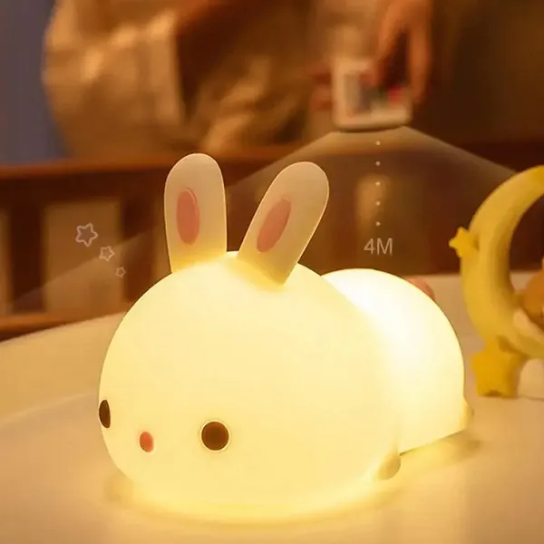 Διακοσμητικό Φωτιστικό USB Σιλικόνης Κουνελάκι CL-011
