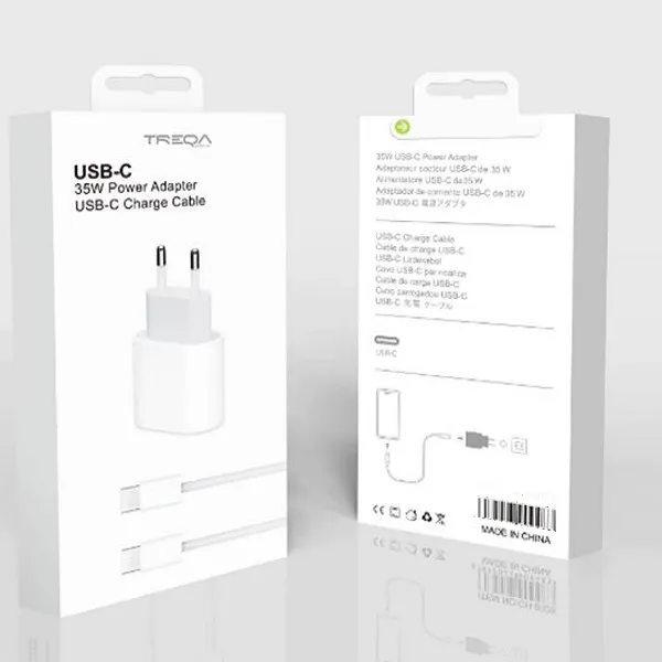 Φορτιστής ταχείας φόρτισης με Θύρα USB-C και Καλώδιο TYPE-C σε TYPE-C 35W Λευκός CS-9028-CC