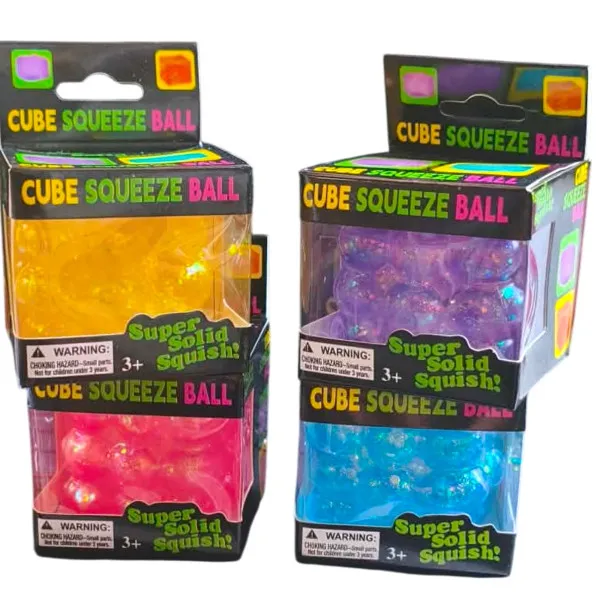 Cube Sqeeze Ball Glitter 55522-3