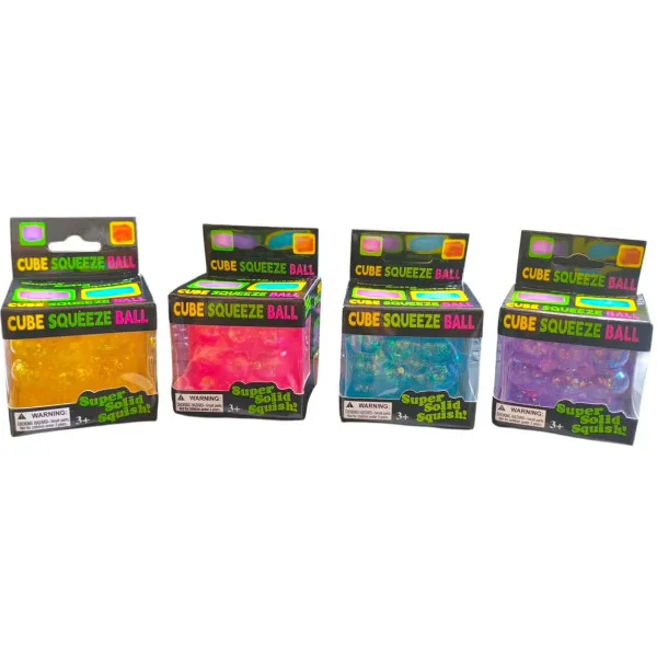 Cube Sqeeze Ball Glitter 55522-3