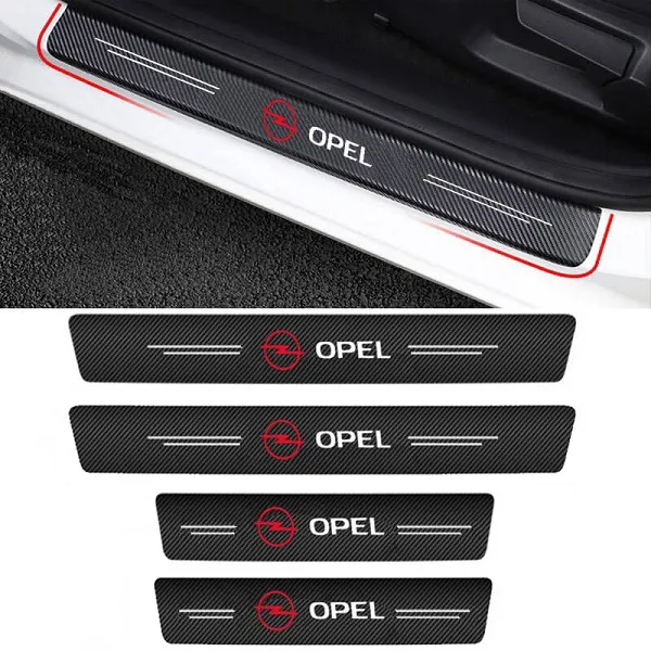 Σετ Προστατευτικά Εσωτερικά Μασπιέ Πόρτας Carbon Style Αυτοκόλλητα 4 Τεμάχια OPEL HW-0211