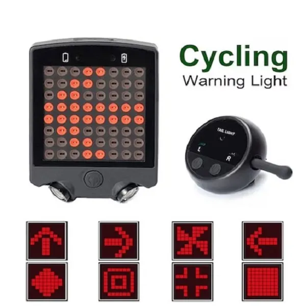 Επαναφορτιζόμενο Ασύρματο Φως Ποδηλάτου Με Φλας, Led Και Laser Wireless HW-0248