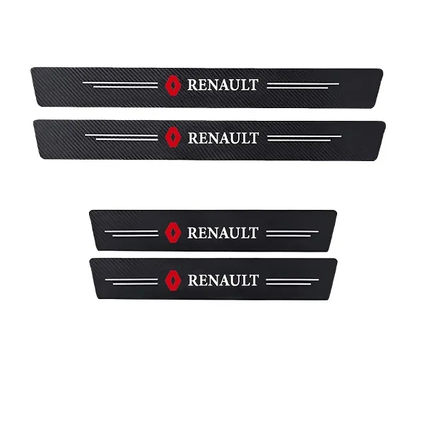 Σετ Προστατευτικά Εσωτερικά Μασπιέ Πόρτας Carbon Style Αυτοκόλλητα 4 Τεμάχια Renault HW-0277