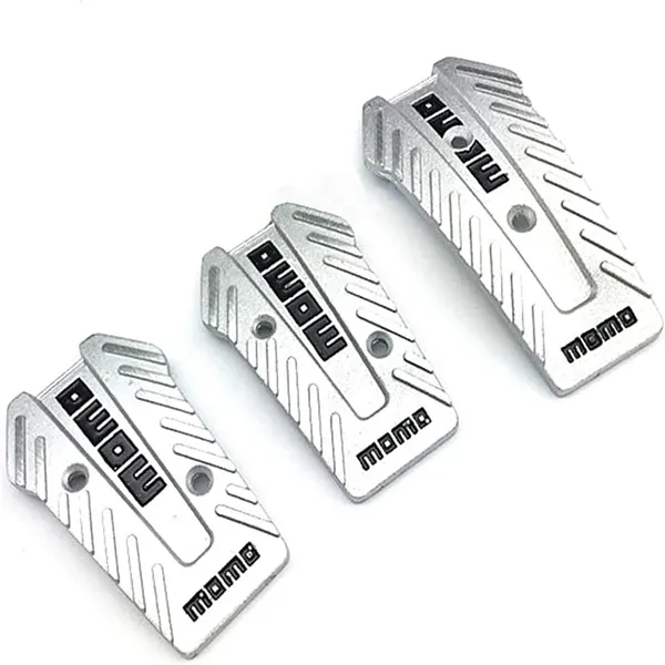 Πεταλίερα αυτοκινήτου 3 τμχ. MOMO HW-0306S ασημί χρώμα