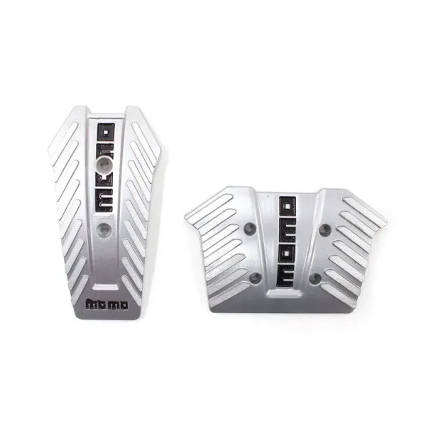 Πεταλίερα αυτοκινήτου 2 τμχ. MOMO HW-0307S ασημί χρώμα