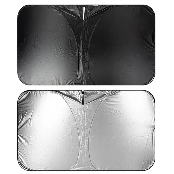 Πτυσόμενο προστατευτικό ήλιου αυτοκινήτου για μπροστινό και πίσω παρμπρίζ 130x80cm HW-0309