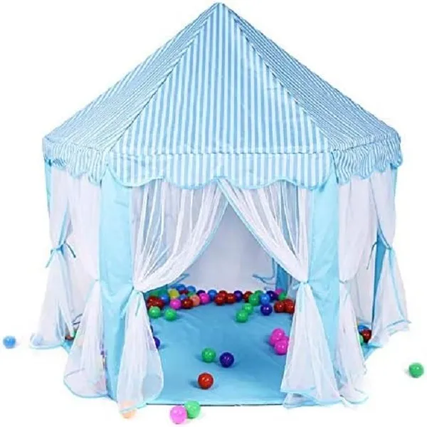 Παιδική σκηνή εσωτερικού χώρου 6 γωνιών HW-B0055-1 Μπλε χρώμα