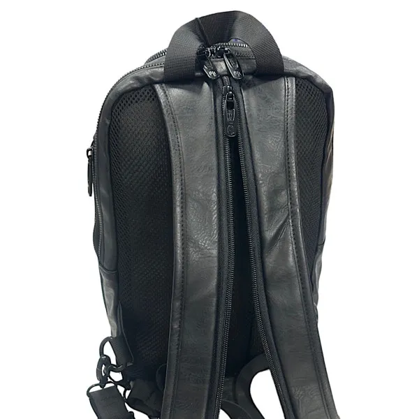 ΤΣΑΝΤΑΚΙ ΩΜΟΥ ΚΑΙ ΠΛΑΤΗΣ ΔΕΡΜΑΤΙΝΗ MOHICANS Z-764 ΜΑΥΡΟ