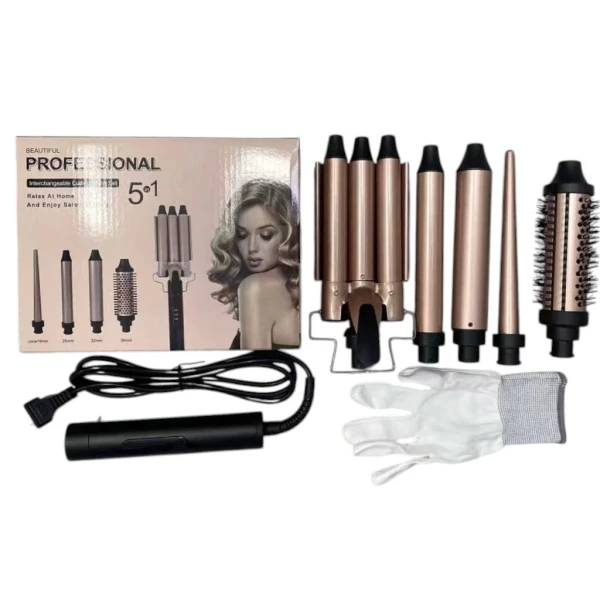 Ηλεκτρική Βούρτσα-Πιστολάκι Μαλλιών 5 Σε 1 SE-247 Μπρονζε
