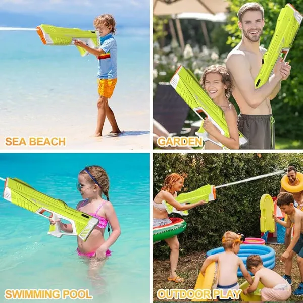 Ηλεκτρικό Νεροπίστολο Αυτόματης Απορρόφησης Υψηλής Τεχνολογίας Μεγάλης Χωρητικότητας για Παιχνίδια Νερού στην Παραλία και σε Εξωτερικούς Χώρους 2302 Πράσινο