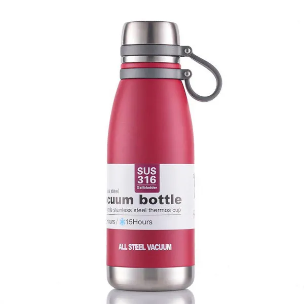 Μπουκάλι Θερμός με Ιμάντα Μεταφοράς 600ml JB-6063 Φούξια