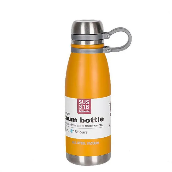 Μπουκάλι Θερμός με Ιμάντα Μεταφοράς 600ml JB-6063 Κίτρινο