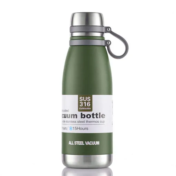 Μπουκάλι Θερμός με Ιμάντα Μεταφοράς 600ml JB-6063 Πράσινο