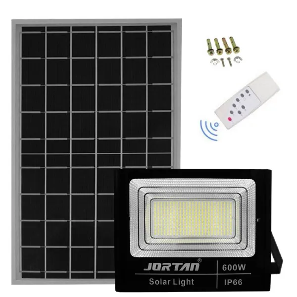 Led Αδιάβροχος Ηλιακός Προβολέας 600W 48000LM με Πάνελ και Τηλεχειριστήριο Jortan JT-BJ600W