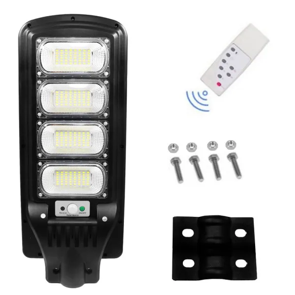 Led Αδιάβροχο Ηλιακό Φωτιστικό Δρόμου 200W 15360LM με Ανιχνευτή Κίνησης και Τηλεχειριστήριο Jortan JT-G-200W
