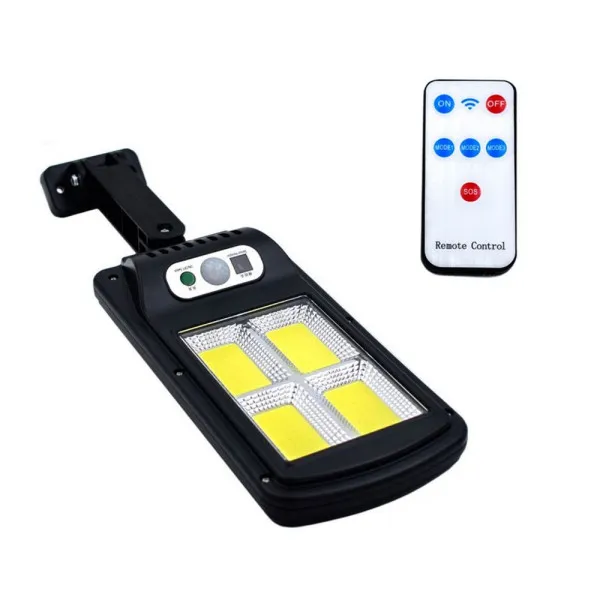 LED Αδιάβροχο Ηλιακό Επιτοίχιο Φωτιστικό με Ανιχνευτή Κίνησης Jortan JT-TYCOB 20W Μαύρο