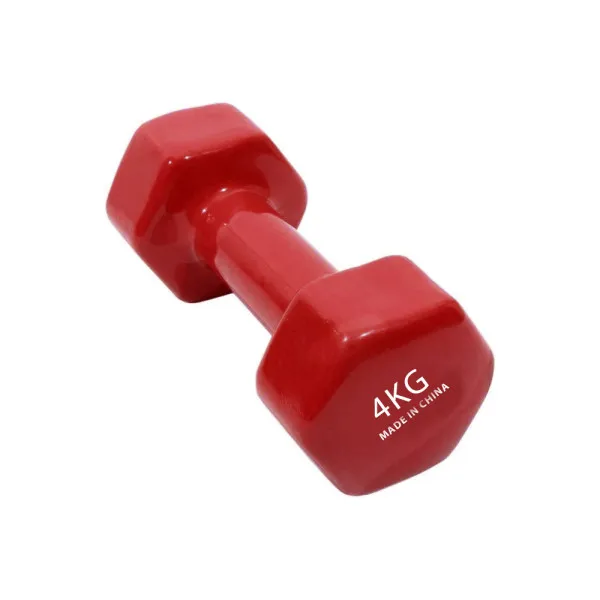 Εξάγωνο Βαράκι Βινυλίου 1 x 4kg 25566-10 Κόκκινο