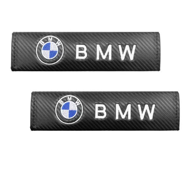 Σετ Μαξιλαράκια Ζώνης BMW Carbon 2τμχ σε Μαύρο Χρώμα