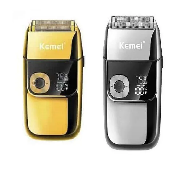 Επαναφορτιζόμενη Ξυριστική Μηχανή Προσώπου Kemei KM-2028 Ασημί/Χρυσό χρώμα