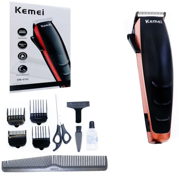 Κουρευτική Μηχανή Kemei KM-4702 Μαύρο-Χρυσό