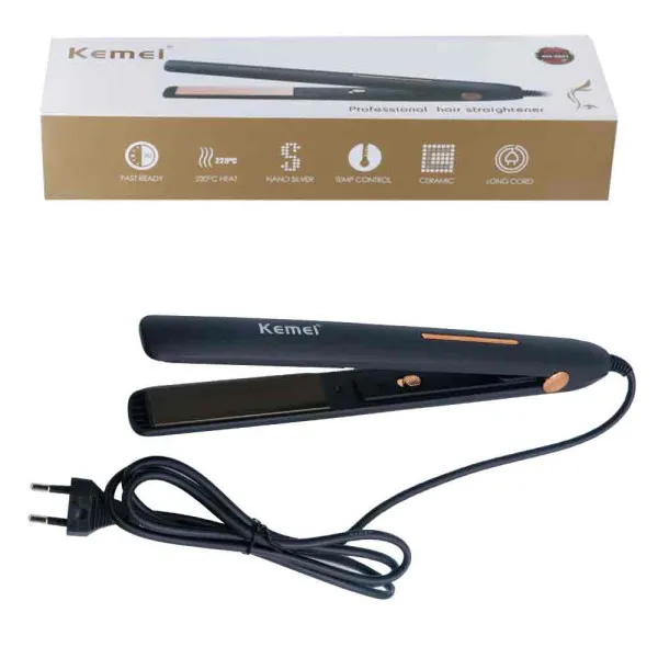 Πρέσα Μαλλιών με Κεραμικές Πλάκες Kemei KM-9831 Μαύρο