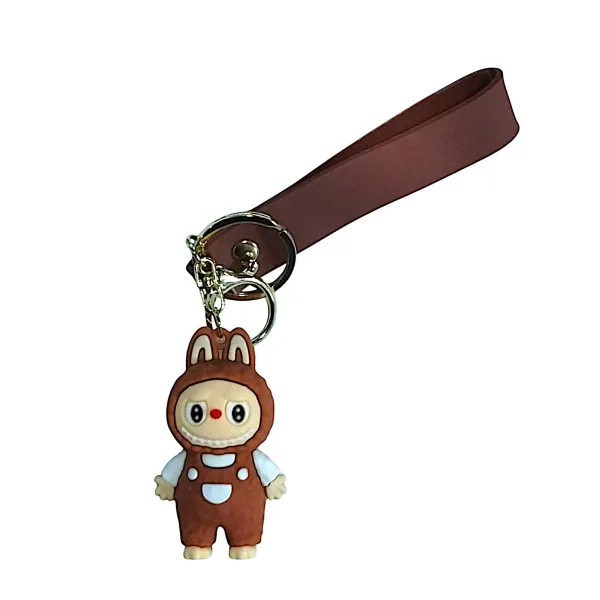 Κρεμαστό Μπρελόκ Labubu Από Pvc 6688-15 Καφέ