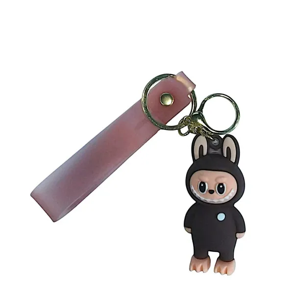 Κρεμαστό Μπρελόκ Labubu Από Pvc 6688-22 Καφέ