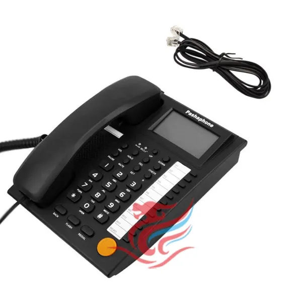 Ενσύρματο Τηλέφωνο Γραφείου Γόνδολα με Μεγάλη Οθόνη Pashaphone KX-T883CID Μαύρο