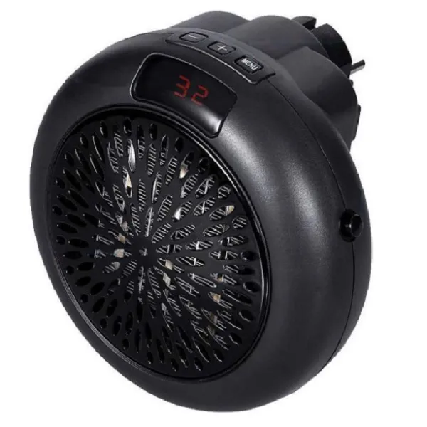 Μίνι αερόθερμο πρίζας με θερμοστάτη και χρονοδιακόπτη 900W 15477-Z μαύρο
