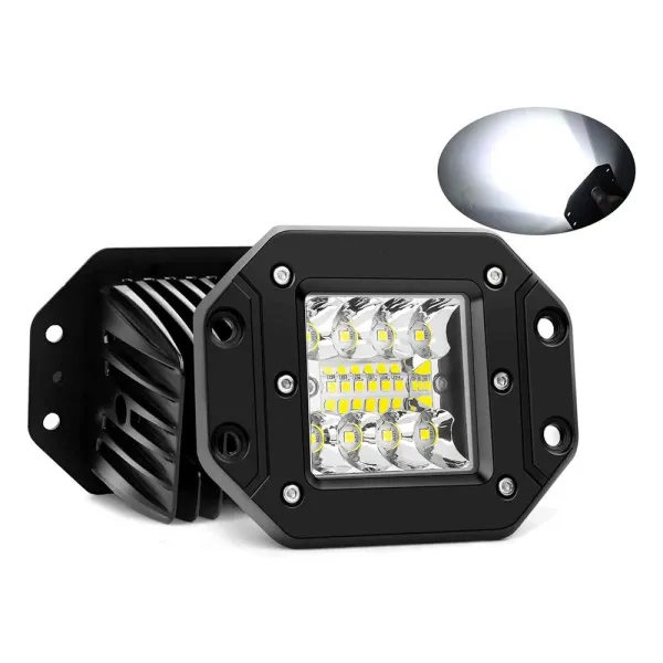 LED Αδιάβροχο Χωνευτό Προβολάκι 12V - 24V με 2 Λειτουργίες 12cm 36W 2880LM 12 SMD IP68 6000K