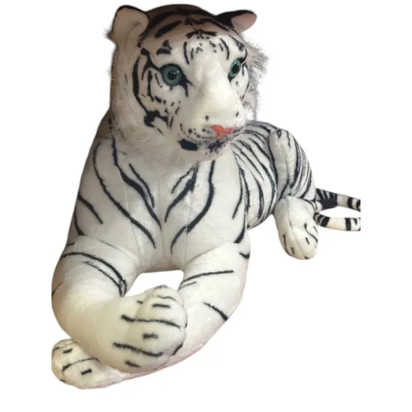 Λούτρινη  Χνουδοτή Ξαπλωτή Τίγρης Mohicans 85cm 1440-3047 Λευκό