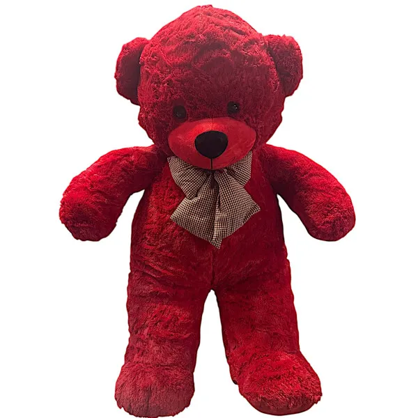 Λούτρινο Αρκουδάκι Mohicans Αγίου Βαλεντίνου 100cm 1440-20143NN Κόκκινο