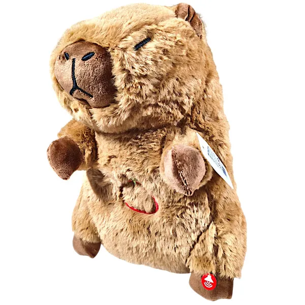 Λούτρινο Καπιμπάρα που αναπνέει και μουσική 35cm 1440-50937-1 Καφέ