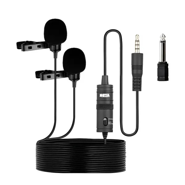 Σετ Πυκνωτικό Μικρόφωνο Jack 3.5mm Πέτου για Κάμερα και Κινητό 2 τμχ Boya BY-M1DM