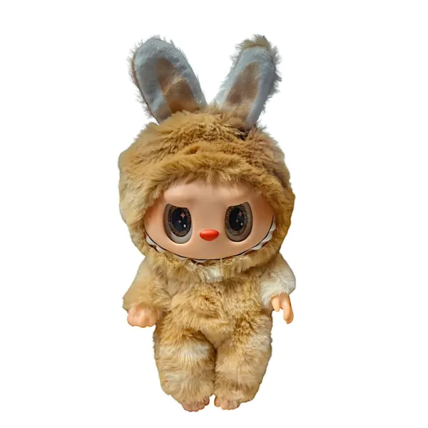 Monsters Lovely Λούτρινο Labubu Πλαστικό Πρόσωπο Με Ήχο Have A Seat Vinyl Plush 24cm 1440-920250 Καφέ