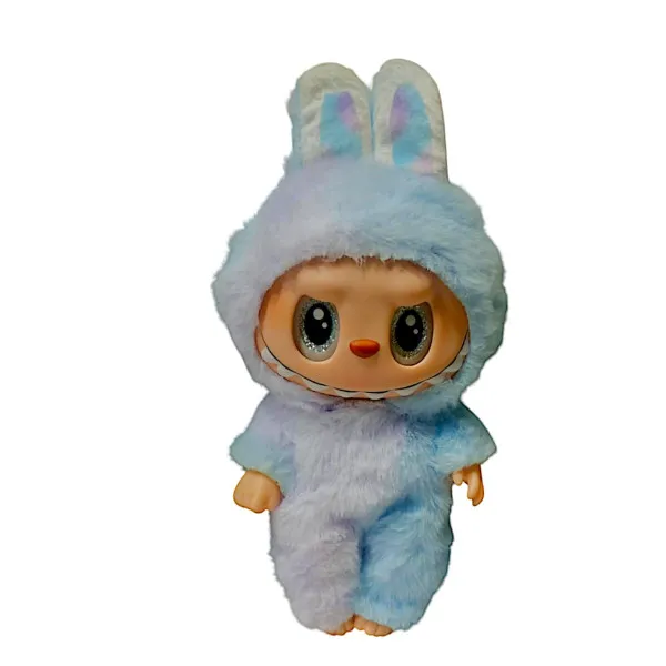 Monsters Lovely Λούτρινο Labubu Πλαστικό Πρόσωπο Με Ήχο Have A Seat Vinyl Plush 24cm 1440-920250 Μπλε